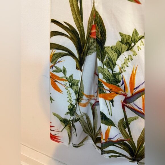 2Dye4 Tropical Floral Maxi Dress – White with Orange & Green Print – Women’s - M - Picture 6 of 13